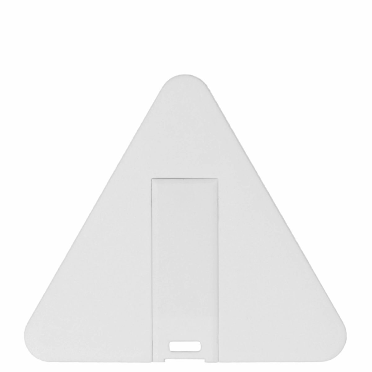 Треугольная флэшкарта белого цвета размером 55 x 46 и толщеной всего 3 мм