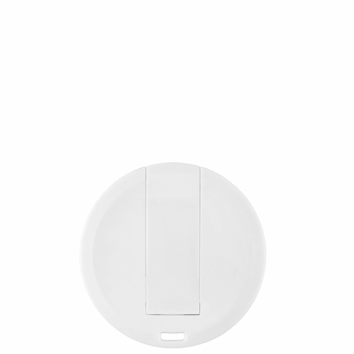 Круглая пластиковая флэшкарта белого цвета, идеально подход для УФ печати, размером 43 x 43 мм и толщеной всего 3 мм